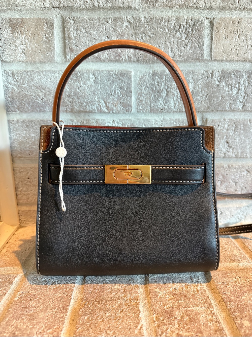 Tory Burch Lee Radziwill double bag petite black